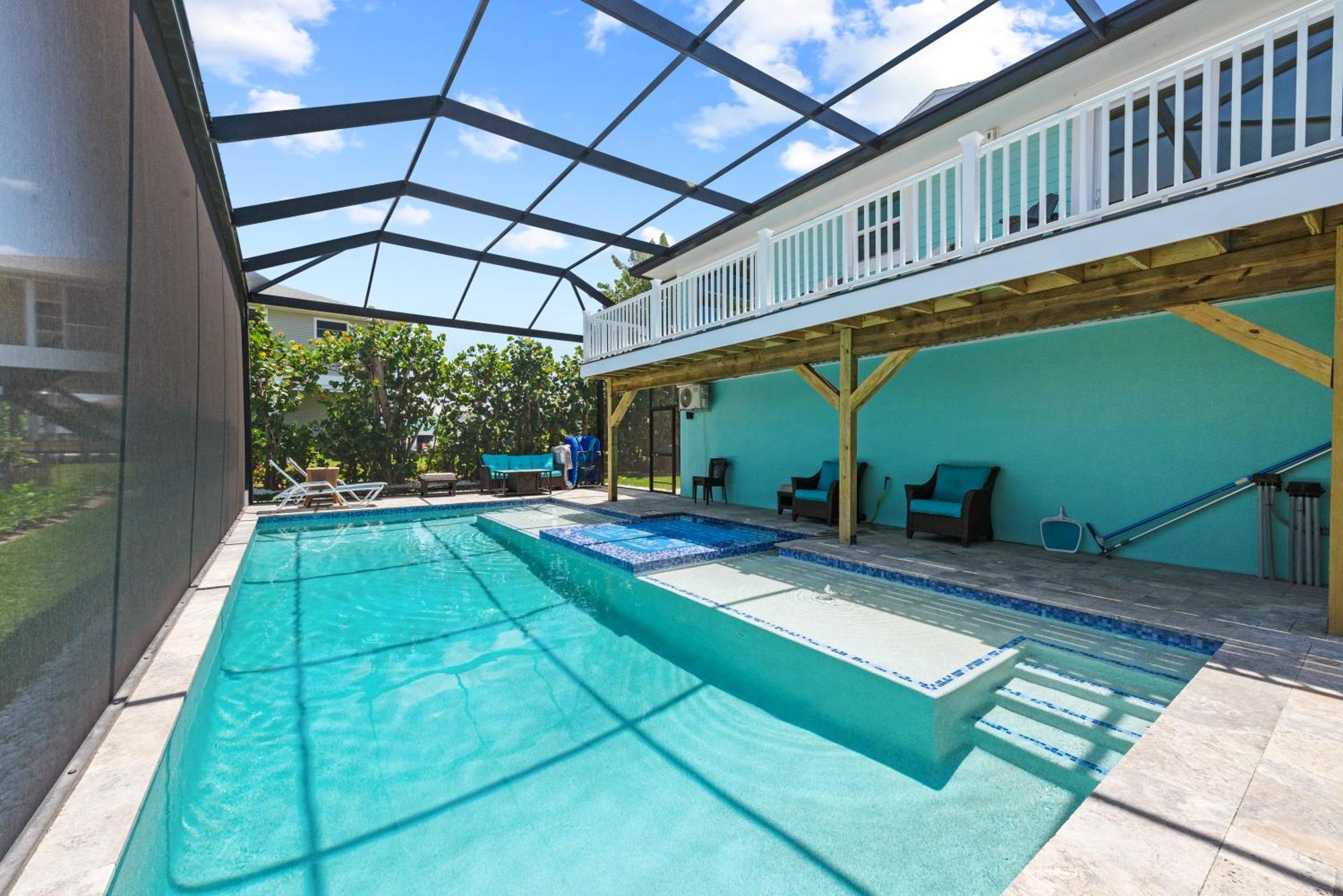פורט מיירס ביץ' Heated Pool Home Steps To The Beach מראה חיצוני תמונה
